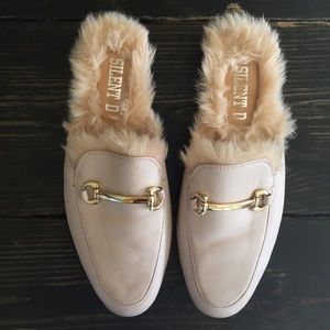 Silent D Blush Faux Fur Loafer Mule